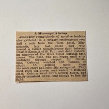 A Minneapolis Scrap A Late Night Fight At West Hotel 1888 MN Clipping 5AK9-S20 picture