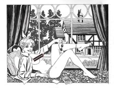 Mike Vosburg Boom-Boom Original Art X-Men New Mutants 11x14 Ink Good Girl Art picture
