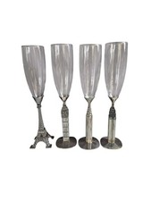 Godinger Silver Art Lot 4 Paris Champagne Flute See Pictures Some Damages picture