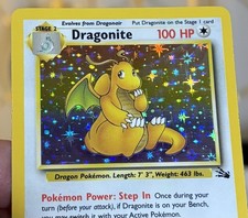 Dragonite #4 Holo Fossil Rare English 1999 Pokemon TCG Unlimited-NM picture