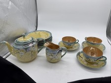 Vintage Hand Painted Made in Japan Lusterware Tea Set Cherry Blossom 1930s Read* picture
