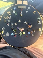 Vintage FOE Fraternal Order Eagles Pin Lot 40+ Enamel Lapel Pins Badges Iowa picture