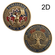 Juneteenth Challenge Coin Collectable Commemorative Freedom Heritage 1-pc picture