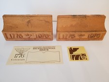Vintage 1776-1976 Bicentennial Brick Bookends by Glen-Gery picture