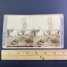 A Picturesque Camp Stereoview T.W. Ingersoll St. Paul Minn. Sporting Views picture