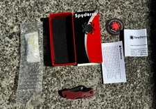 Spyderco Jester JRDBKP CPM 4V St. Nicks Exclusive Red FRN Discontinued BNIB picture