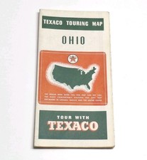 Texaco Touring Map Gas Station Travel Road Brochure Ohio 1939 picture