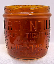 Vintage 1894-1895 F&R  RICE Mercantile Cigar Jar Amber NICE No Chips or Cracks picture