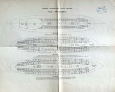 1920s-30s Canada Steamship Lines TADOUSSAC of 1927 St. Lawrence Route Deck Plan picture