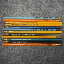 Lot of 12 Vintage Advertising Pencils Mixed Local Businesses Rare picture