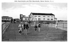 Abla Apartments & Pier Boardwalk Stone Harbor New Jersey NJ - Reprint picture