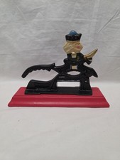 Vintage Cast Iron Figural Nutcracker Soldier Colonial Man Lever Style w Base picture