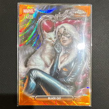 Topps 2026 Chrome Marvel Comics Black Cat FF-03 Fanfare Insert Orange Wave 14/25 picture