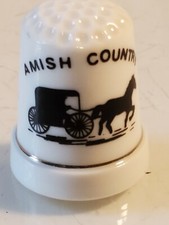 Vintage Amish Country Porcelain Thimble box1 picture