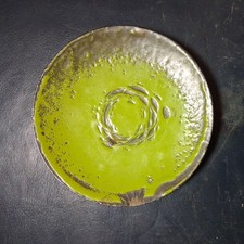 Vintage Hanova Of Pasadena Enamel On Steel Lava Votive Candleholder Dish 4.5