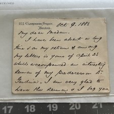 1883 PHILLIPS BROOKS - AUTOGRAPHED HAND WRITTEN LETTER SIGNED BOSTON picture