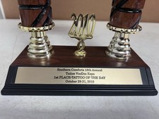 2010 Southern Comfort Tattoo VooDoo Expo 1st Place Tattoo of the Day Trophy picture