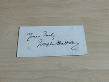 Antique Hand Signed Card Joseph Hatton Author Journalist Sunday Times picture