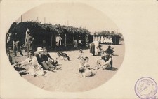 Antique RPPC Chile Beach Bathing Scene Concepción Córdoba Studio Swimmers C1920s picture