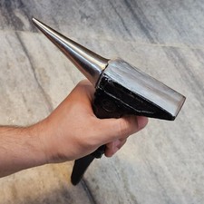 Blacksmith silver goldsmith tinsmith stake forged steel anvil cone flat picture