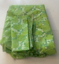 Vintage Lilly Pulitzer Green Print Banquet Tablecloth + 11 Napkins Leacock Fine picture