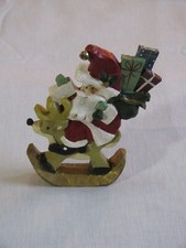 NIOB Vtg Kurt Adler Snowtown Santa Riding Reindeer Tablepiece Figurine J8778 rr picture