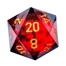 BESCON Dragon's Eye Sharp Edge Polyhedral Dice Set, Handmade RPG Dice Set picture