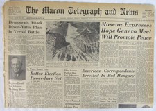 Vintage 1955 ALBERT EINSTEIN Nuclear War Warning Newspaper picture