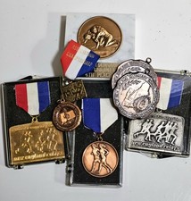 Vintage School Sporting Event Medals Lot Of 8 picture