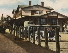 c1930 Long Branch New Jersey Souvenir Postcard Folder 18 Views Railroad & More picture