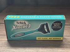 Vintage Schick XTREME3 Razor In Original NEW Sealed Box Disposable Razor Sample picture