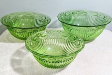 Set of 3 Vintage Mosser Glass Eye Winker Mixing Bowls Never Used picture
