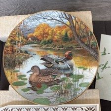1987 Knowles Bart Jerner THE GREEN WINGED TEAL Collector Plate Bradex COA W183#4 picture