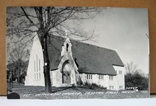 Crystal Falls Michigan - 1st Lutheran Church - RPPC postcard - 1950s real photo picture