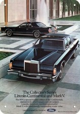 1979 LINCOLN CONTINENTAL & MARK V Luxury Car DECORATIVE REPLICA METAL SIGN picture