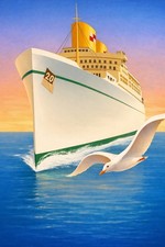🛳️ Majestic Ocean Liner Poster - 24x36” - Premium 💎 Art Print 200GSM paper picture