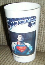 Vintage 1983 SUPERMAN 3 III STEAK N SHAKE PLASTIC CUP Christopher Reeve 7UP DC  picture