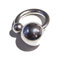 1- 8g 1/2 Double Screw Ball Ring Prince Albert Jewelry Frenum Nipple Weight Game picture