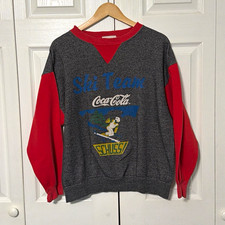Vintage 1986 Ski Team Coca-Cola Winter Schuss Crewneck Sweatshirt picture