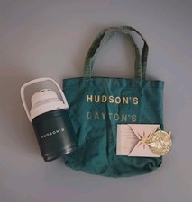 VTG Hudson's Dept Store Employee Lot - 91 Peace Ornament, Canvas Tote & Thermos picture