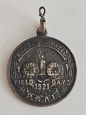 RARE 1921 Sunday World Field Days Dieges & Clust Sterling Silver Medal #8686 picture