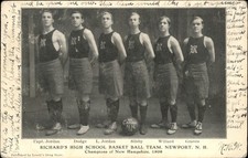 Newport NH High School Basket Ball Team c1908 Vintage Postcard bhn picture