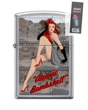 Zippo 82108 pinup nose art ww2 atomic bombshell Lighter + FLINT PACK picture