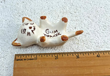 VTG  1950-60's Ceramic Kitty  Cat Gum Parker Chewing Gum Holder picture