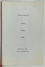 1971 Vtg GOURMET DINNER Menu Sanderson Macleod's VALHALLA Restaurant Monson MA picture
