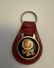 Rare Vintage Pontiac Grand Prix Leather Red Gold Keychain picture