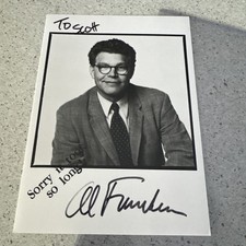 Al Franken  vintage signed Black Sharpie 5x7 photograph B&W Inscribed To Scott picture