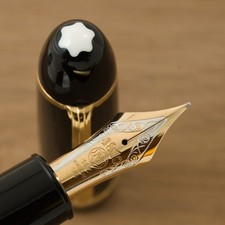 Authentic Vintage 1970s Montblanc 149 Diplomat 14C Tri Color M Solid Ebonite Pen picture