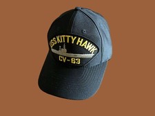 USS KITTY HAWK CV-63 NAVY SHIP HAT U.S MILITARY OFFICIAL BALL CAP U.S.A MADE picture