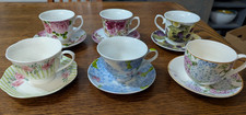 New TEA CUPS/SAUCERS - All are MATCHED - Premium Selection Lot of 5 BEAUTIFULL picture